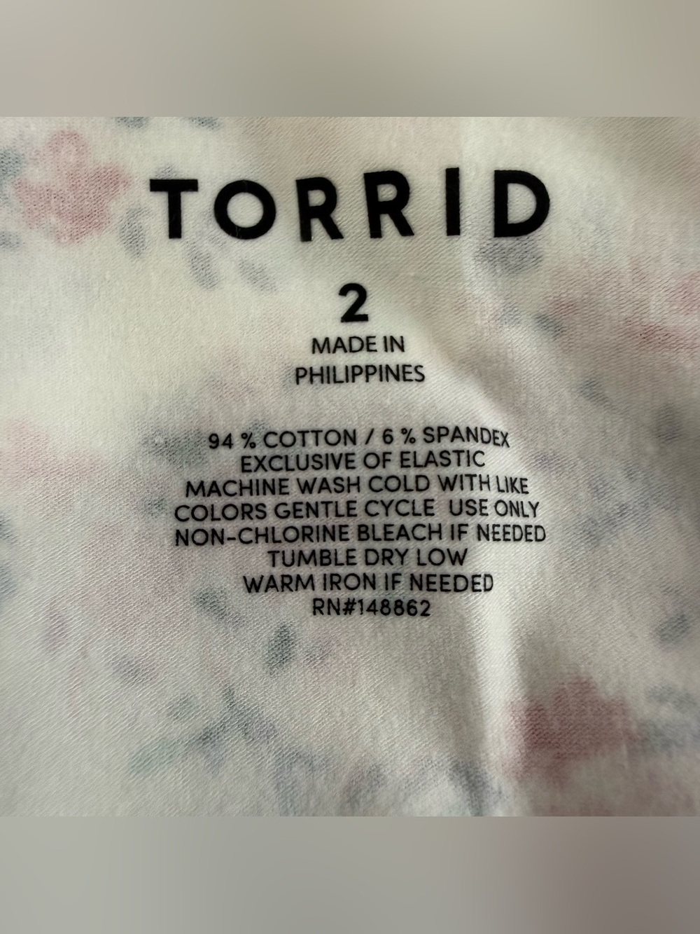 NWT Torrid White Floral Foxy Ruched Tube Top Sz 2, 2X, 18-20 - Picture 6 of 6